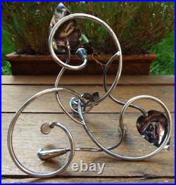A LARGE SILVER PLATED ART NOUVEAU EPERGNE CENTRE PIECE VASE c1900