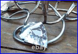 A LARGE SILVER PLATED ART NOUVEAU EPERGNE CENTRE PIECE VASE c1900