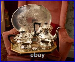A Super Quality Antique Silver Plated 6 Piece Tea Coffee Set