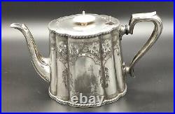 A Three Piece Silver Plate Tea Set 1916 John Turton Early 20th Century