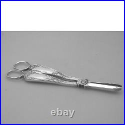 A good pair of antique silver plate Mappin & Webb Grape Shears Scissors C. 1925
