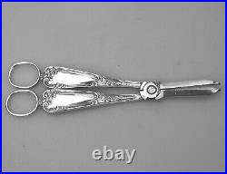 A good pair of antique silver plate Mappin & Webb Grape Shears Scissors C. 1925