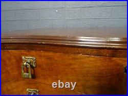 Antique 12 place setting 133 piece canteen in Walnut cabinet Chest 1930s