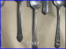 Antique 14lbs 174 Pieces of Silver Plate Mixed Silver Flatware Serving Utensils
