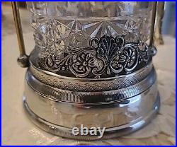 Antique 1880 Pickle Jar Victorian silver plate