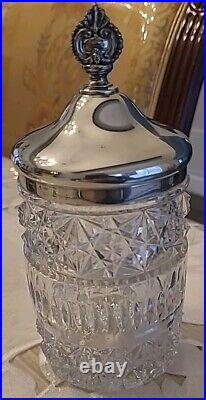 Antique 1880 Pickle Jar Victorian silver plate