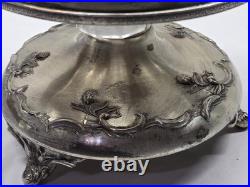 Antique 1880s Victorian Silver Plate 6-Piece Footed Cruet Set READ DESCRIPTION