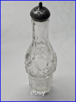 Antique 1880s Victorian Silver Plate 6-Piece Footed Cruet Set READ DESCRIPTION