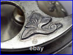 Antique 1880s Victorian Silver Plate 6-Piece Footed Cruet Set READ DESCRIPTION