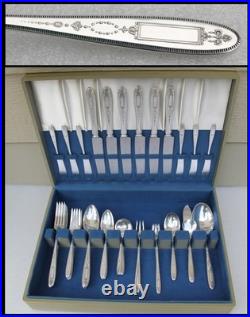 Antique 1921 Grosvenor Silver Plate 50 Piece Set Service for 6+ Chest MSRP $625