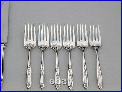 Antique 1921 Grosvenor Silver Plate 50 Piece Set Service for 6+ Chest MSRP $625