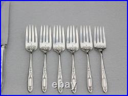 Antique 1921 Grosvenor Silver Plate 50 Piece Set Service for 6+ Chest MSRP $625