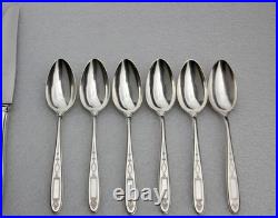 Antique 1921 Grosvenor Silver Plate 50 Piece Set Service for 6+ Chest MSRP $625
