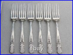 Antique 31 Piece 1939 Jasmine Silver Plate Set Flatware Service for 6 by Oneida
