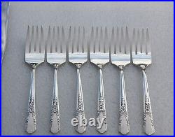 Antique 31 Piece 1939 Jasmine Silver Plate Set Flatware Service for 6 by Oneida