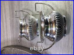 Antique 4 piece tea coffee set milk sugar and large tray superb condition