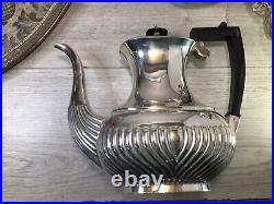 Antique 4 piece tea coffee set milk sugar and large tray superb condition