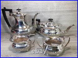 Antique 4 piece tea coffee set milk sugar and large tray superb condition