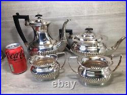 Antique 4 piece tea coffee set milk sugar and large tray superb condition
