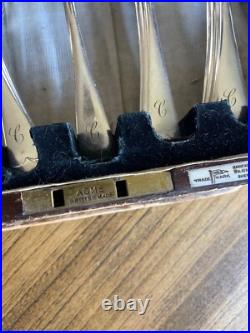 Antique 53 Piece Silver Plated Canteen of Cutlery engraved C Walker & Hall