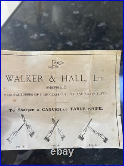 Antique 53 Piece Silver Plated Canteen of Cutlery engraved C Walker & Hall