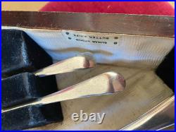 Antique 53 Piece Silver Plated Canteen of Cutlery for 6 Persons Walker & Hall