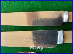 Antique 53 Piece Silver Plated Canteen of Cutlery for 6 Persons Walker & Hall