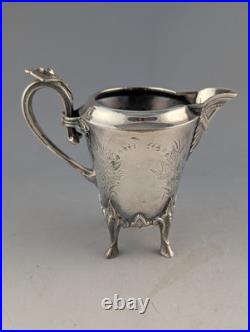 Antique 6 Piece Meriden Brittania Co Silver Plate Aesthetic Movement Tea Set