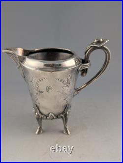 Antique 6 Piece Meriden Brittania Co Silver Plate Aesthetic Movement Tea Set