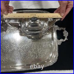 Antique 6pc Silver Soldered Plate EPNS TEA /COFFEE POTS & SET Sheffield England