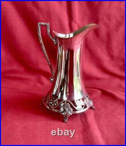 Antique Art Nouveau Wmf Silverplate Cream & Sugar Breakfast Set German Beautiful