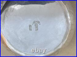 Antique Arts And Crafts Planished Silver Plated 3 Piece Tea Service C1920