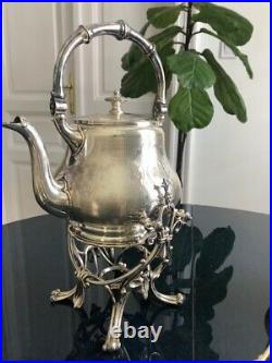Antique Beautiful Large 7 Piece Silverplate Tea /Coffee Pot Set