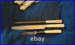 Antique C 1914-1935 Rattail canteen of cutlery by R. F. Mosley 67 piece