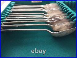 Antique Canteen Of Silver Plated Cutlery Walker & Hall 1930 Circa 63 Pieces