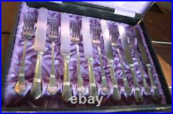 Antique China Silver Cutlery Set Art. Krupp Berndorf (24 piece set)