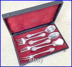 Antique Christofle Cutlery Hors d'oeuvres Serving Set French Silver Plated RARE
