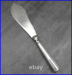 Antique Christofle Pastry Server Slice French Art Deco Chevrons Silver Plated