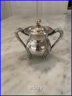 Antique Complete 5 Piece Silver-Plate Tea/Coffee Set-SHEETS R. S. CO. 1875/1402
