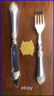 Antique Cutletry Set 12 Piece Sterling Silver 92.5% Hallmarked 1908