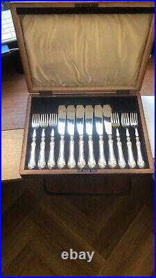 Antique Cutletry Set 12 Piece Sterling Silver 92.5% Hallmarked 1908