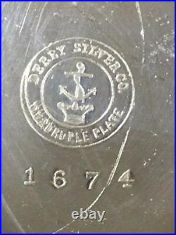 Antique Derby Silver Co. Quadruple Plate-4-Piece Tea Set and 1 Reed Barton Dish