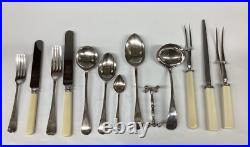Antique Deykin & Harrison 55 Piece Cutlery Set Old English A. 1 Silver Plate