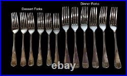 Antique Deykin & Harrison 55 Piece Cutlery Set Old English A. 1 Silver Plate