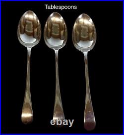 Antique Deykin & Harrison 55 Piece Cutlery Set Old English A. 1 Silver Plate