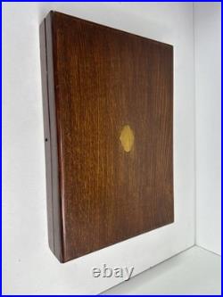 Antique Edwardian 24 piece Silver Plated Fish cutlery Set Silver Mounts