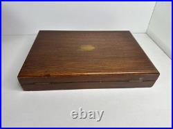 Antique Edwardian 24 piece Silver Plated Fish cutlery Set Silver Mounts