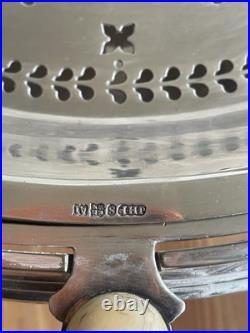 Antique Edwardian Silver Plate Three Piece Serving Warmer Breakfast Vintage