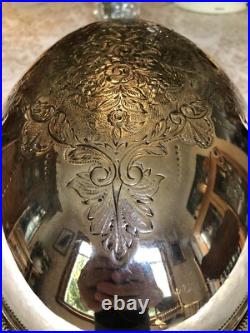 Antique Edwardian Silver Plate Three Piece Serving Warmer Hallmarked