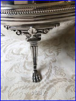 Antique Edwardian Silver Plate Three Piece Serving Warmer Hallmarked